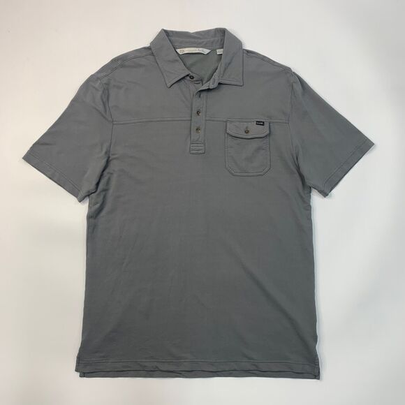 Travis Mathew Polo Shirt Mens L Large Overcast Short Sleeve Pocket Stretch Golf - Picture 2 of 10